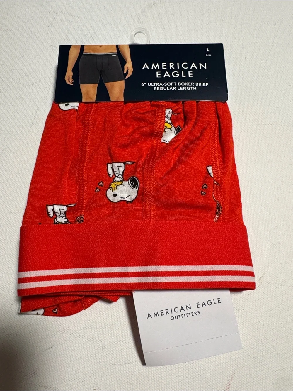 Snoopy Boxer Briefs Mens Large American Eagle Red